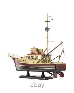 Jaws Orca Wooden Ship Model Shark Fishing Boat Pre-Assembled Antique Finish S
