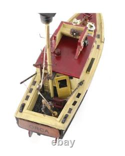 Jaws Orca Wooden Ship Model Shark Fishing Boat Pre-Assembled Antique Finish S