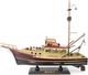 Jaws Orca Wooden Ship Model Shark Fishing Boat Pre-assembled Antique Finish Sail