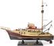 Jaws Orca Wooden Ship Model Shark Fishing Boat Pre-assembled Antique Finish Sail