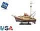 Jaws Orca Wooden Ship Model Shark Fishing Boat Replica, Pre-assembled With Antiq