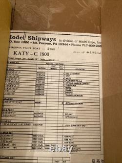 Katy C. 1800 Virginia Pilot Boat By Model Shipways Bogota NJ NIB