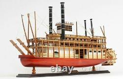 King Of Mississippi Paddle Wheel Steam Riverboat 30 Wood Model Assembled