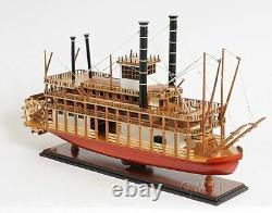 King Of Mississippi Paddle Wheel Steam Riverboat 30 Wood Model Assembled