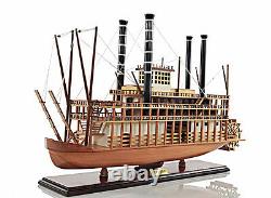 King Of Mississippi Paddlewheel Steamboat Wooden Riverboat Model 30 Ferry Boat