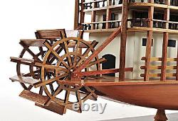 King Of Mississippi Paddlewheel Steamboat Wooden Riverboat Model 30 Ferry Boat