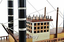 King Of Mississippi Paddlewheel Steamboat Wooden Riverboat Model 30 Ferry Boat