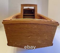 LARGE Antique Fishing Boat 29 L x 11 W Hand Built Wooden Model Ship Assembled