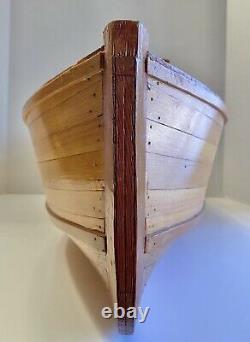 LARGE Antique Fishing Boat 29 L x 11 W Hand Built Wooden Model Ship Assembled