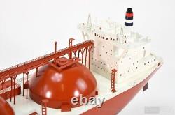 LNG Gas Tanker Wooden Handmade Ship Model 36, Savy Boats, NEW, Wood and Metal