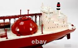 LNG Gas Tanker Wooden Handmade Ship Model 36, Savy Boats, NEW, Wood and Metal