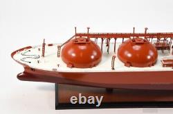 LNG Gas Tanker Wooden Handmade Ship Model 36, Savy Boats, NEW, Wood and Metal