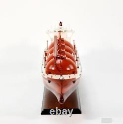 LNG Gas Tanker Wooden Handmade Ship Model 36, Savy Boats, NEW, Wood and Metal