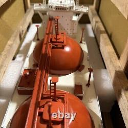 LNG Gas Tanker Wooden Handmade Ship Model 36, Savy Boats, NEW, Wood and Metal