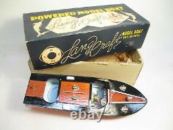 Lang Craft L-105 Powered Model Boat Painted Wood Japan OB Unused X6543