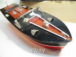 Lang Craft L-105 Powered Model Boat Painted Wood Japan OB Unused X6543