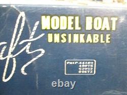 Lang Craft L-105 Powered Model Boat Painted Wood Japan OB Unused X6543