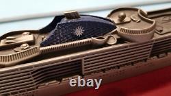 Large 10.5 MSC Preziosa Cruise Ship Metal Model Boat on Polished Wood Display