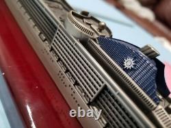 Large 10.5 MSC Preziosa Cruise Ship Metal Model Boat on Polished Wood Display