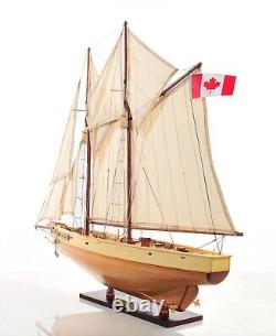 Large Bluenose II MODEL SAILBOAT, Display Schooner Boat Ship Nautical Decor Gift