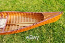 Large Display Cedar Strip Built Canoe 10' Wooden Model Boat Woodenboat USA New