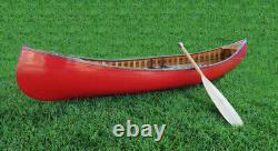 Large Display Red Cedar Strip Built Canoe 10' Wooden Model Boat Woodenboat USA