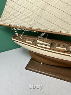 Large Model Boat 37 High Wooden Pond Yacht Model Sailboat Sloop Boat