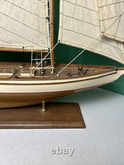 Large Model Boat 37 High Wooden Pond Yacht Model Sailboat Sloop Boat
