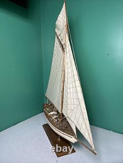 Large Model Boat 37 High Wooden Pond Yacht Model Sailboat Sloop Boat