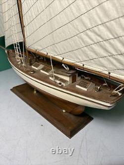 Large Model Boat 37 High Wooden Pond Yacht Model Sailboat Sloop Boat