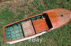 Large Rare Vintage 48 Chris Craft Cabin Cruiser Wood Toy Model Boat Kit R/c