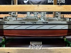 Large Savy German WWII Battleship Ostfriesland Wooden Ship Model 39 NEW