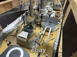 Large Savy German WWII Battleship Ostfriesland Wooden Ship Model 39 NEW