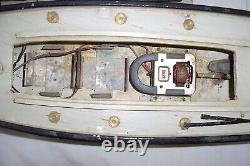 Large Vintage Handmade Wood Folk Art Wwi Tug Boat Model Signed And Dated