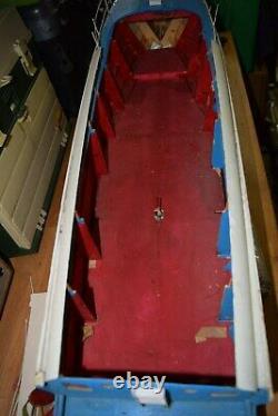 Large Vintage Sterling Model Caltex Lumba Wooden Boat
