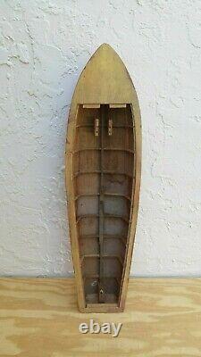 Large Wood Boat Model, cabin cruiser, runabout, speed