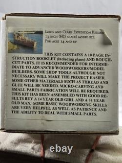 Lewis & Clark Expeditions, 1804-1806 -Keelboat Model Kit -13 Wooden and Cloth
