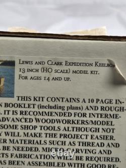 Lewis & Clark Expeditions, 1804-1806 -Keelboat Model Kit -13 Wooden and Cloth