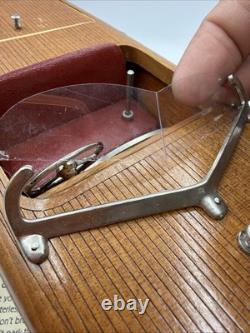 Lilliput Gordie model barrel back speedboat W stand Chris Craft Style Electric