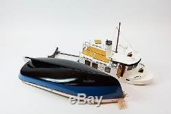 Lord Nelson Victory Tugboat 28 Handmade Wooden Boat Model RC Convertible