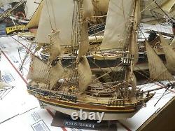Lot of 20 Kit Model Ships Wood Ships Built Sail Boats