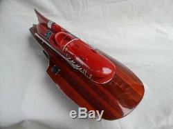 Lot of Ferrari Hydroplane 20 & Riva Aquarama 20 Quality Wood Speed Boat Model