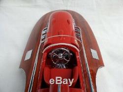 Lot of Ferrari Hydroplane 20 & Riva Aquarama 20 Quality Wood Speed Boat Model