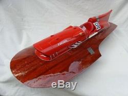 Lot of Ferrari Hydroplane 32 & Riva Aquarama 34 High Quality Wood Model Boat