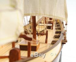 Lynx America's Privateer Tall Ship 34 Built Handmade Wood Model Boat Assembled