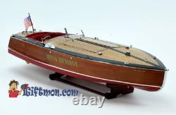MISS BEHAVE 33 RC RACING runabout fully built scale speed boat wood model