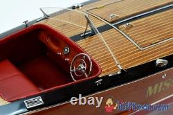 MISS BEHAVE 33 RC RACING runabout fully built scale speed boat wood model