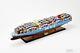 Mol Triumph Container Ship Model 40 Long, Handcrafted Wood/metal, New