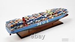 MOL Triumph Container Ship Model 40 Long, Handcrafted Wood/Metal, NEW