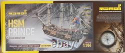 Mamoli 1144 Scale H. M. S Prince 100-gun laser cut craftsman model kit, NEW